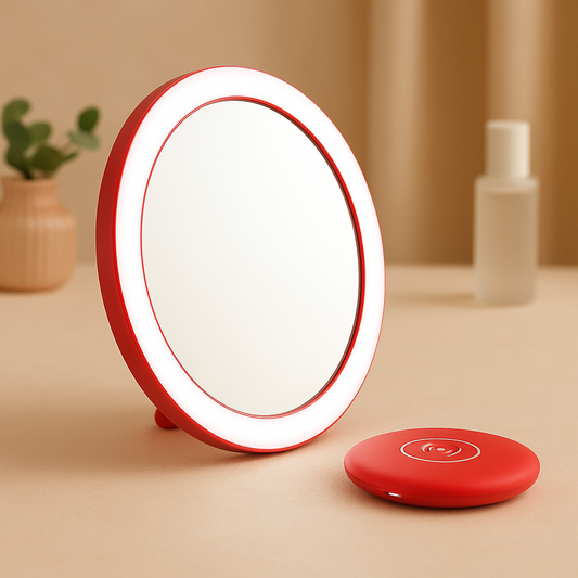 Rechargeable LED Handheld Makeup Mirror